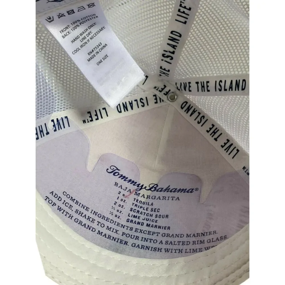 Tommy Bahama Tip Your Cap Baja Margarita Cocktail Recipe Adjustable Cap Hat New